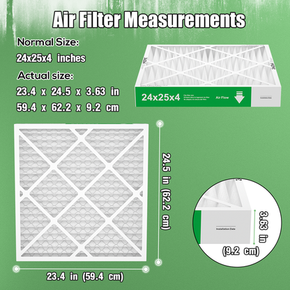 2 Pack of 24x25x4 Air Filter