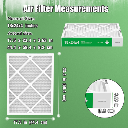 2 Pack of 18x24x4 Air Filter