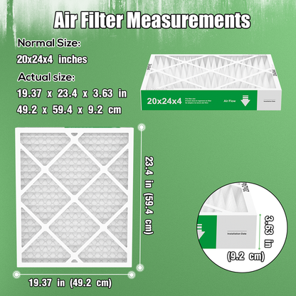 2 Pack of 20x24x4 Air Filter