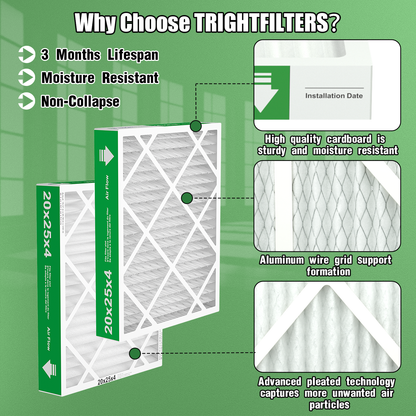 2 Pack of 20x25x4  Air Filter