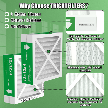 2 Pack of 12x12x4 Air Filter
