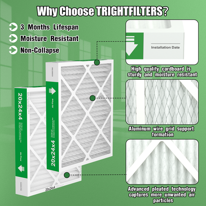 2 Pack of 20x24x4 Air Filter