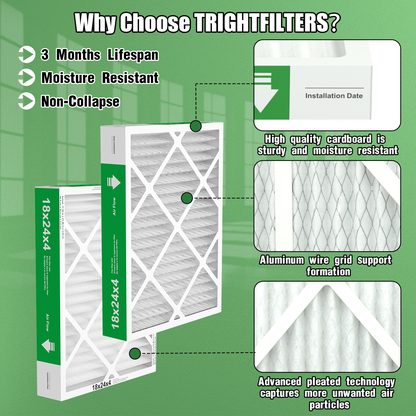 2 Pack of 18x24x4 Air Filter