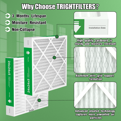 2 Pack of 24x24x5  Air Filter