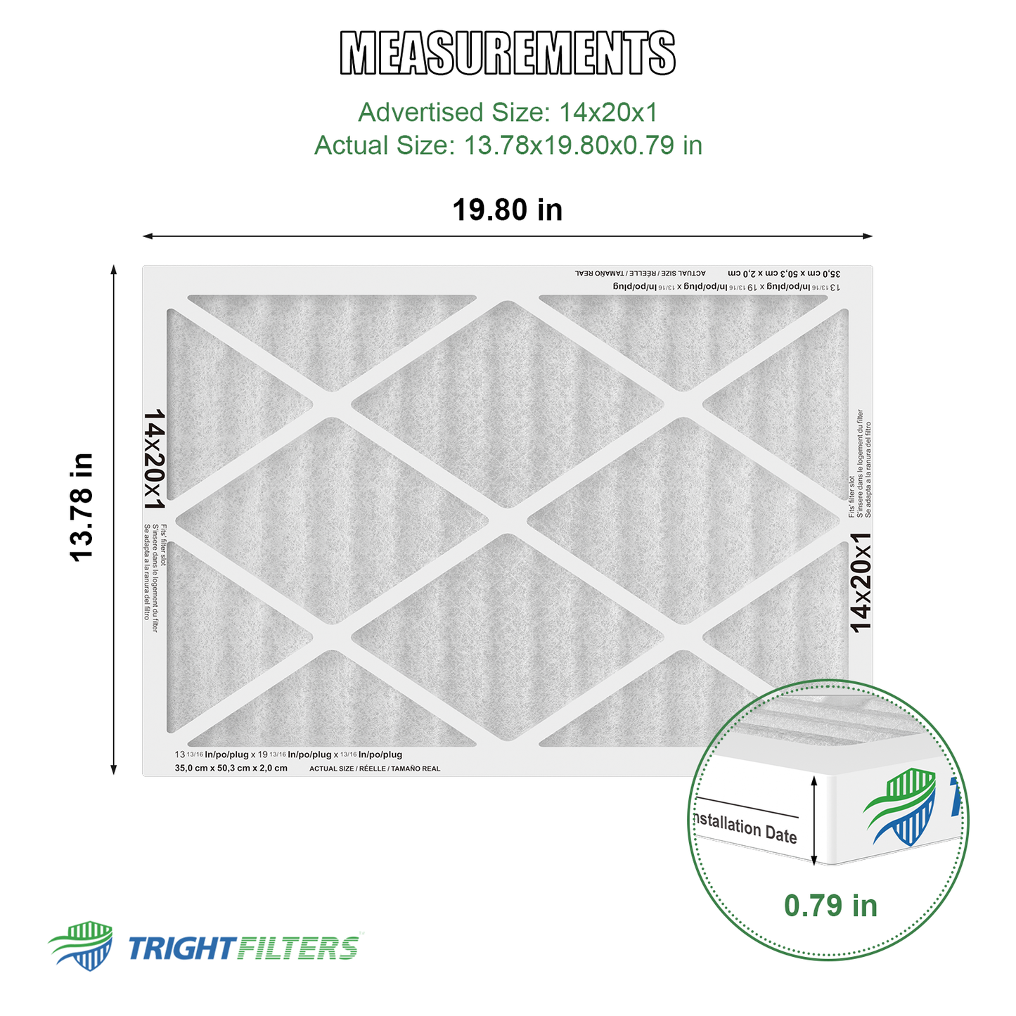 14x20x1 MERV-8 Air Filter (4-Pack)