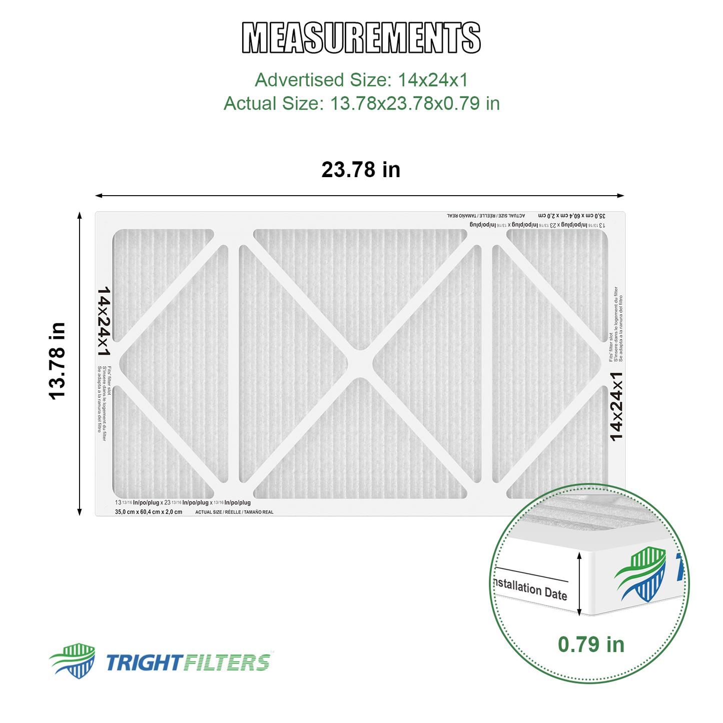 14x24x1 MERV-8 Air Filter (4-Pack)