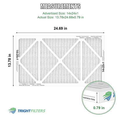 14x25x1 MERV-8 Air Filter (4-Pack)