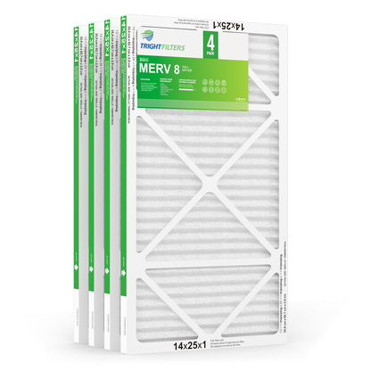 14x25x1 MERV-8 Air Filter (4-Pack)