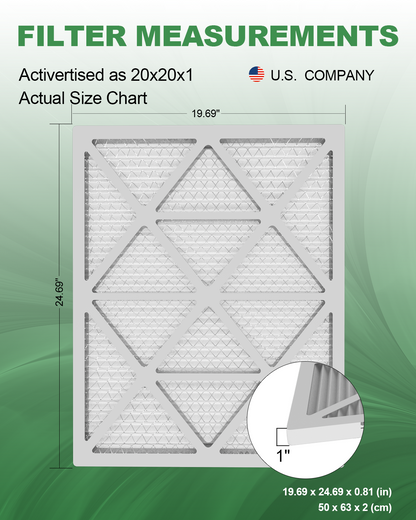 6 Pack of 20x25x1 Air Filter