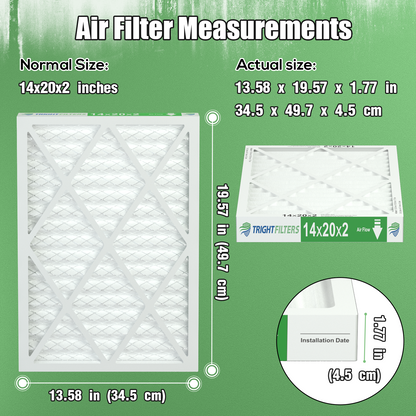 4 Pack of 14x20x2 Air Filter
