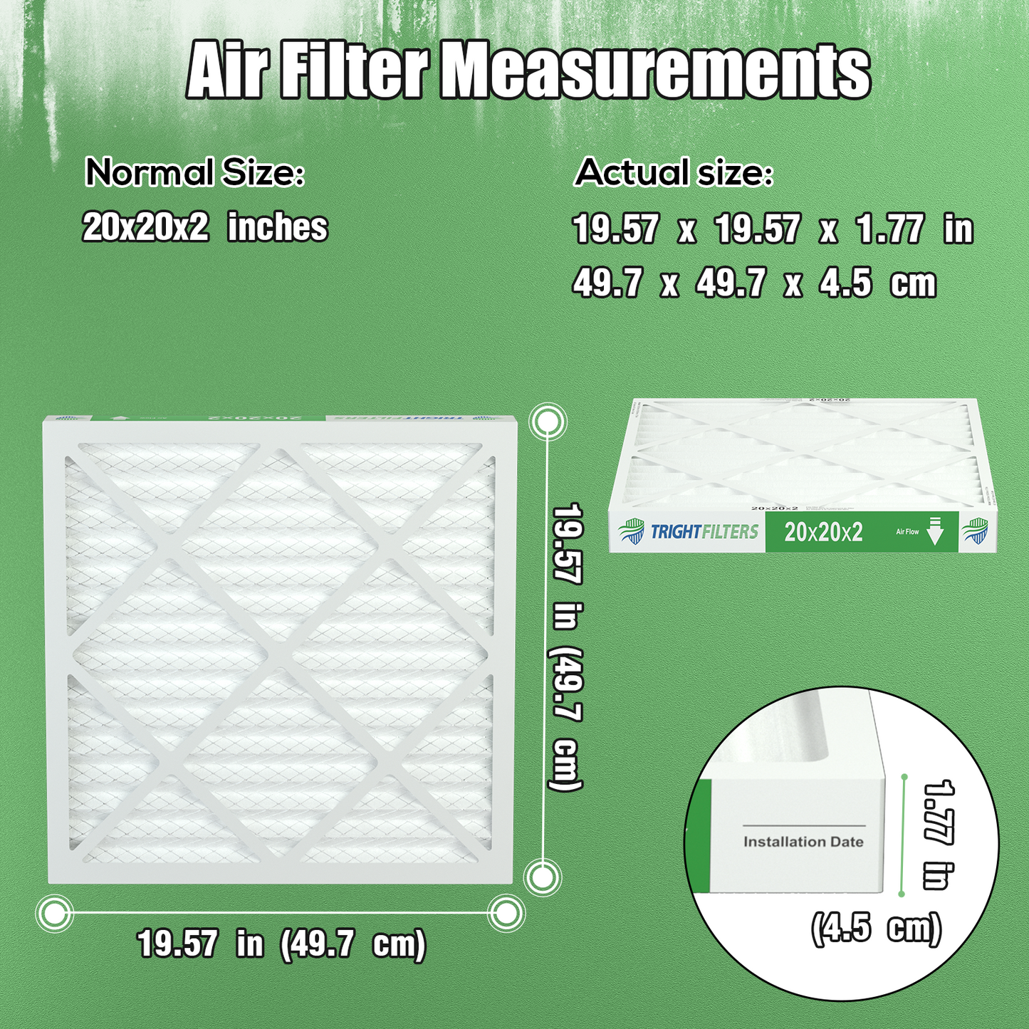 4 Pack of 20x20x2 Air Filter