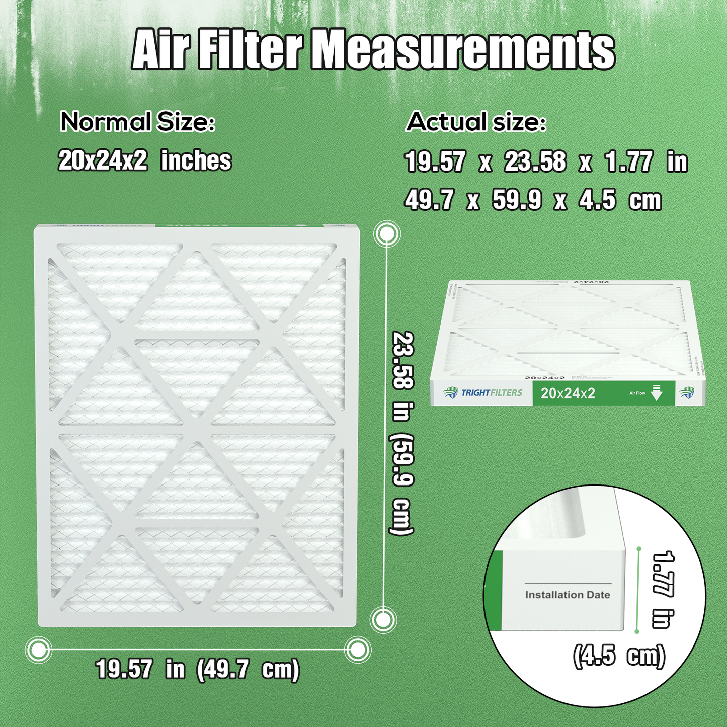 4 Pack of 20x24x2 Air Filter