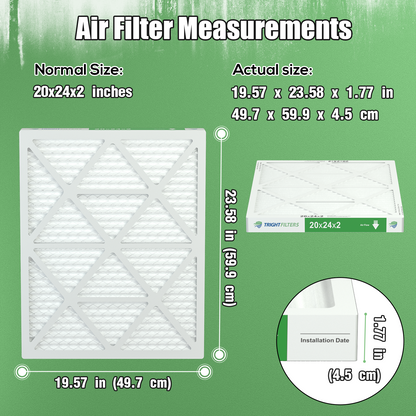 4 Pack of 20x24x2 Air Filter