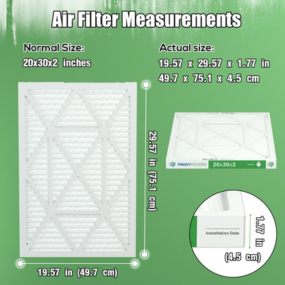 4 Pack of 20x30x2 Air Filter