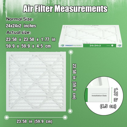 4 Pack of 24x24x2 Air Filter