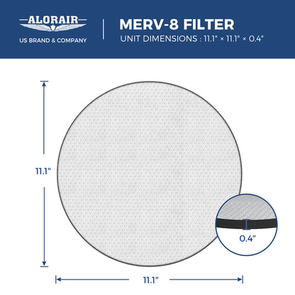 AlorAir® 4 Pack MERV-8 Filter for Duct-able Sentinel HDi90