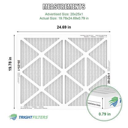 20x25x1 MERV-8 Air Filter (4-Pack)