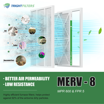 20x25x1 MERV-8 Air Filter (4-Pack)