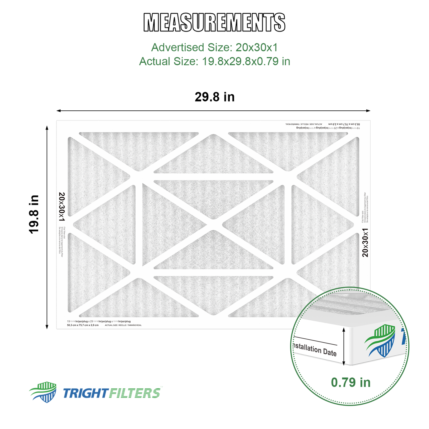 20x30x1 MERV-8 Air Filter (4-Pack)