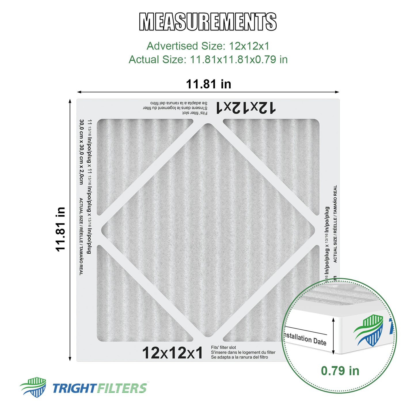 12x12x1 MERV-8 Air Filter (4-Pack)