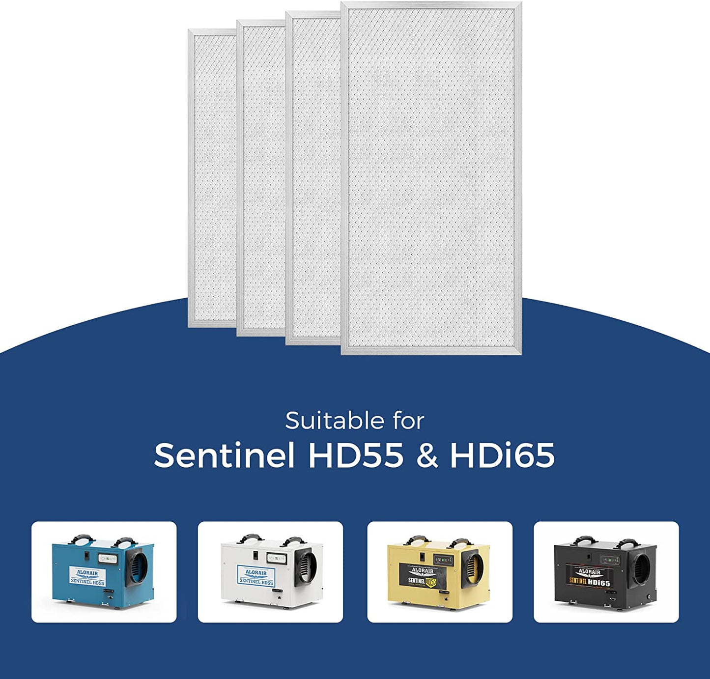 AlorAir® MERV-8 Filter 4 Pack for Sentinel HD55/HDi65 Dehumidifier